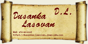 Dušanka Lasovan vizit kartica